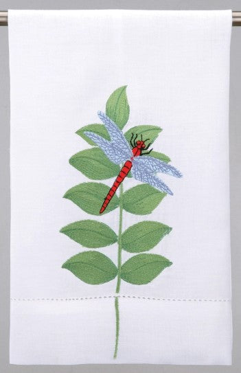 Dragonfly Embroidered Hand Towel
