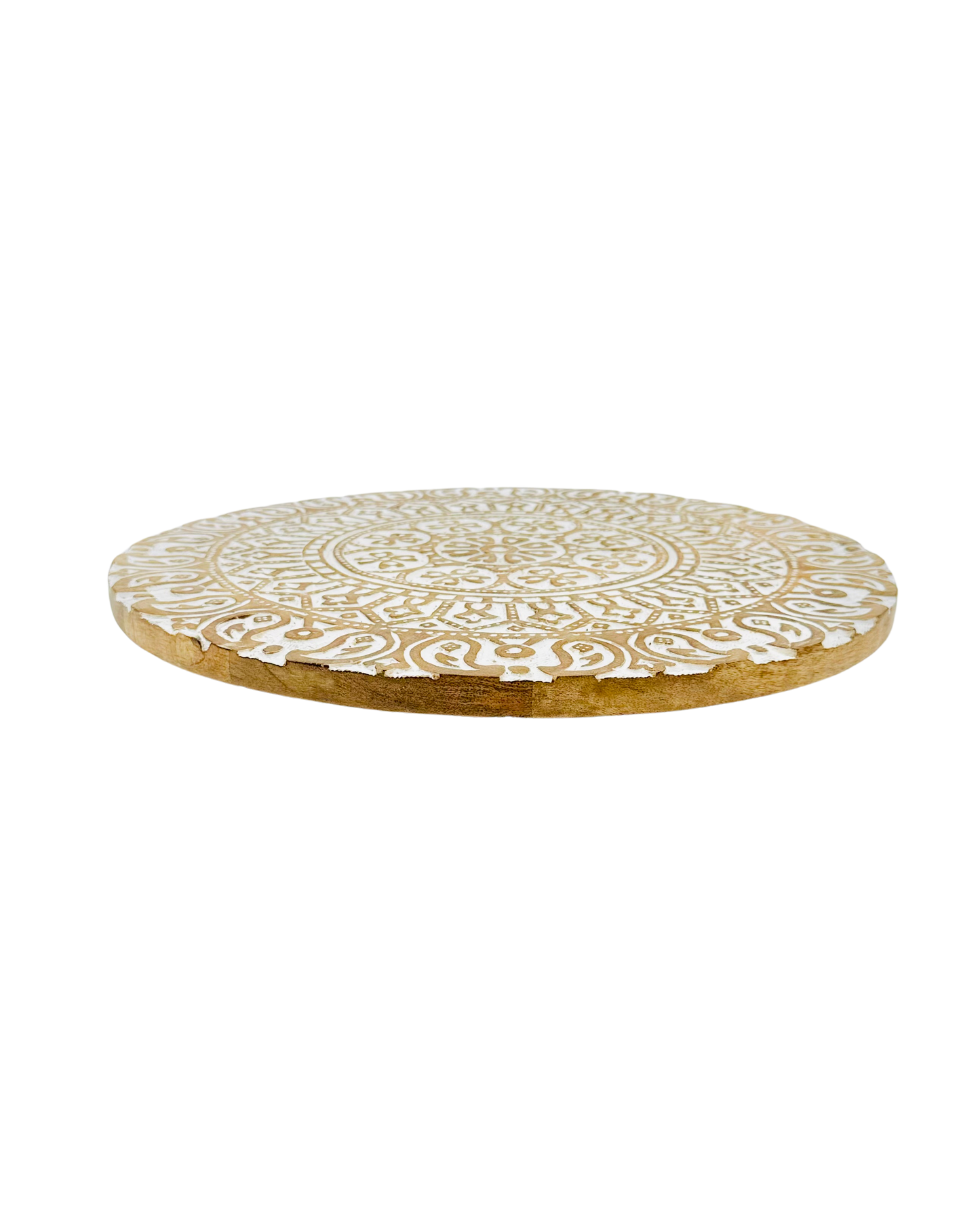 Carved Wood Lazy Susan