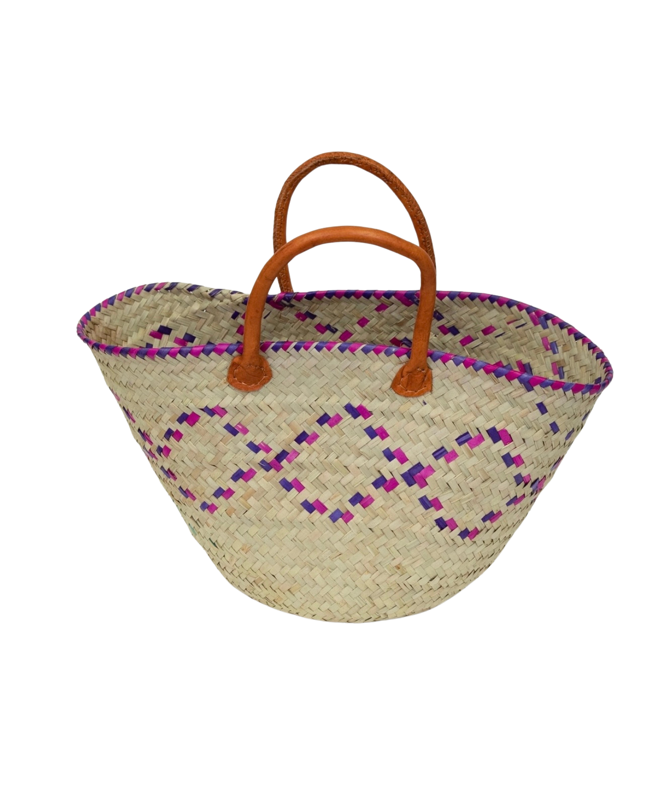 Kikapu Leather Handle Basket