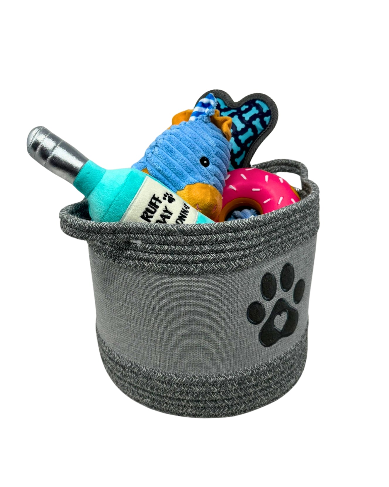 Paw Pet Toy Storage Basket (11"D x 8.75"H)