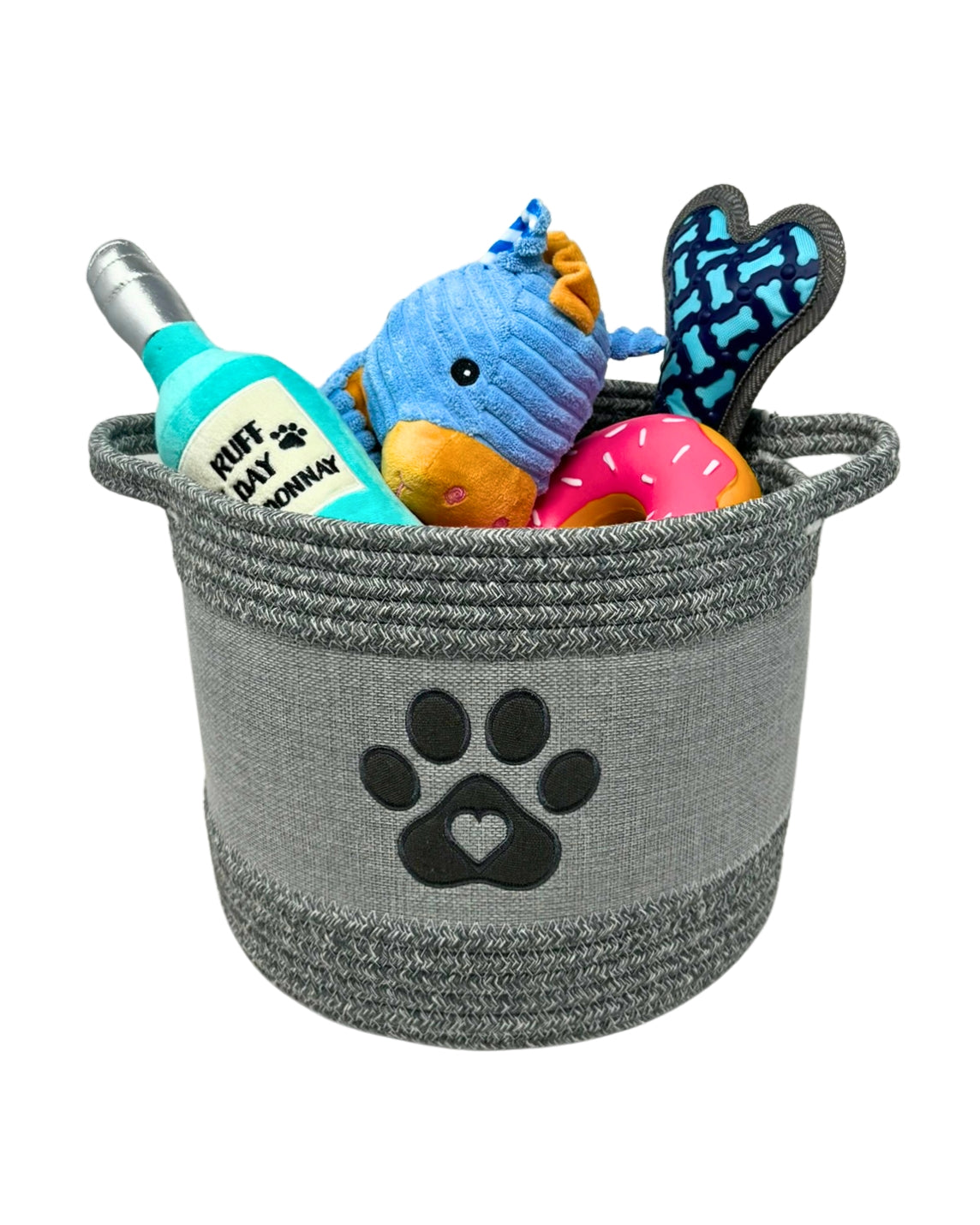 Paw Pet Toy Storage Basket (11"D x 8.75"H)