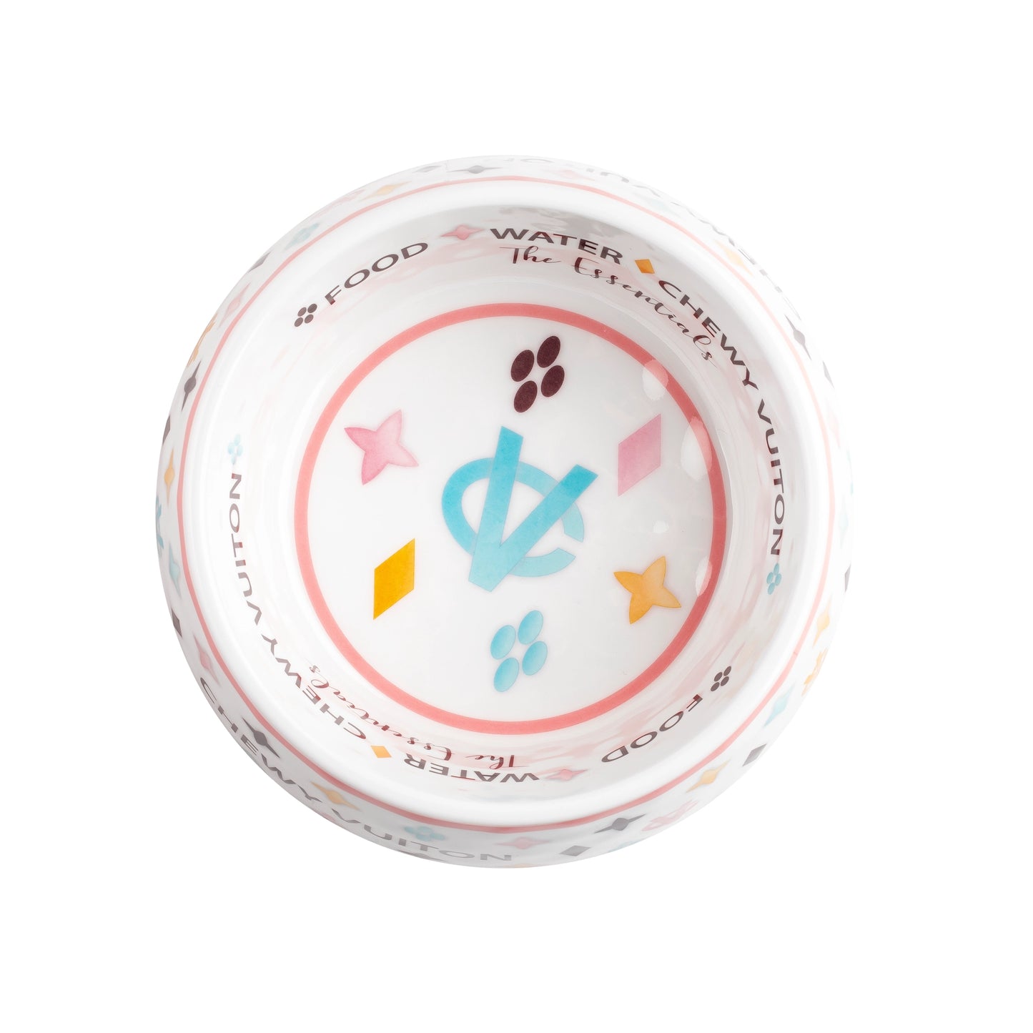 White Chewy Dog Bowl (Medium)