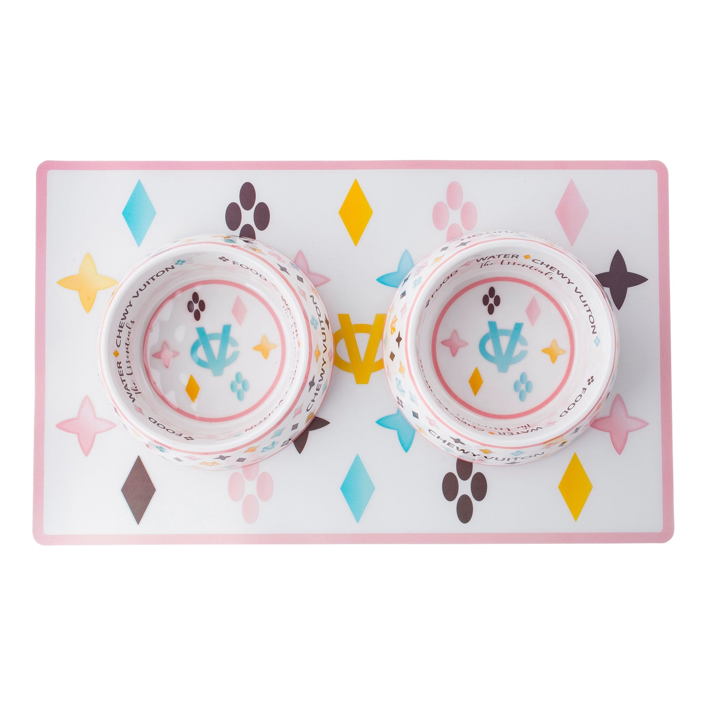 White Chewy Placemat Dog Mat
