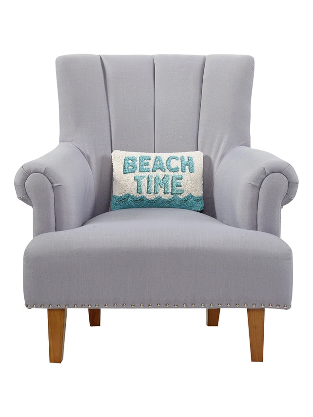 Beach Time Wool Hook Pillow (8x12)