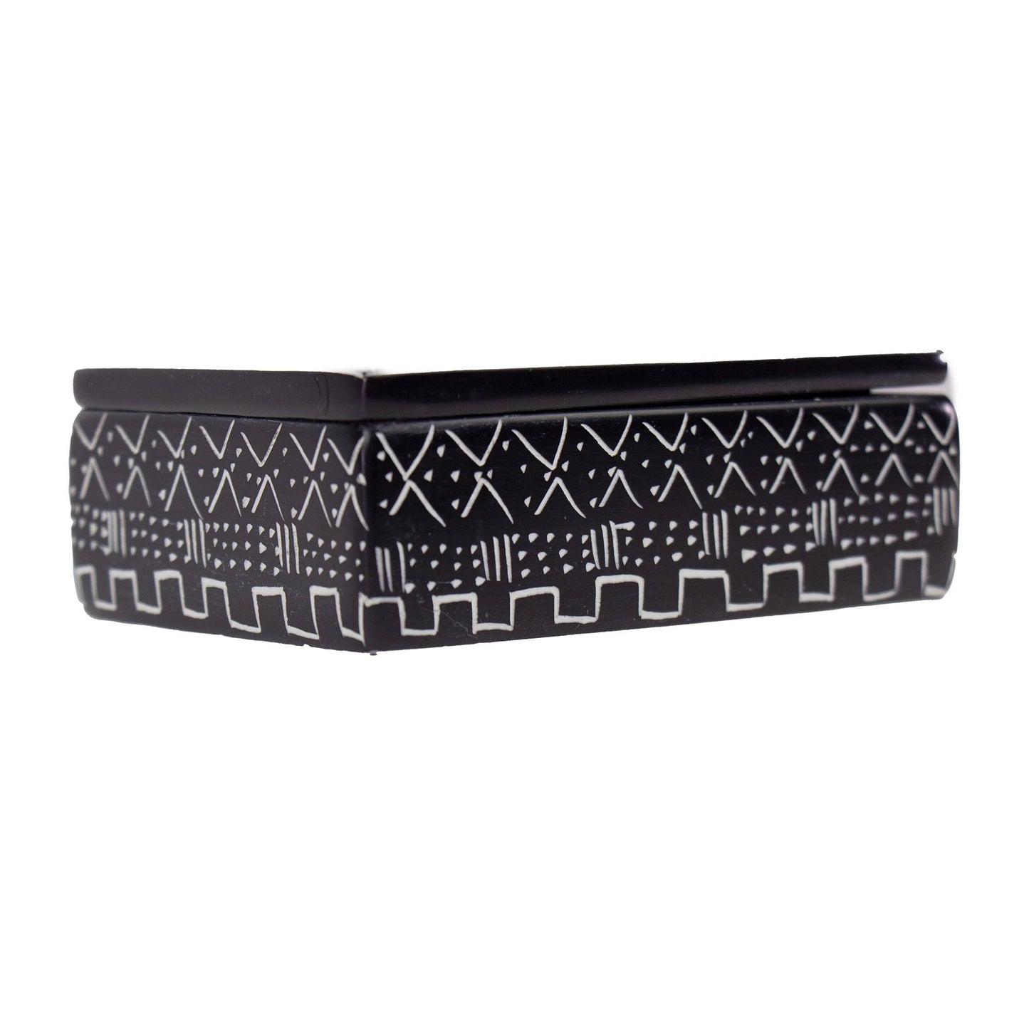Tribal Etching Soapstone Box