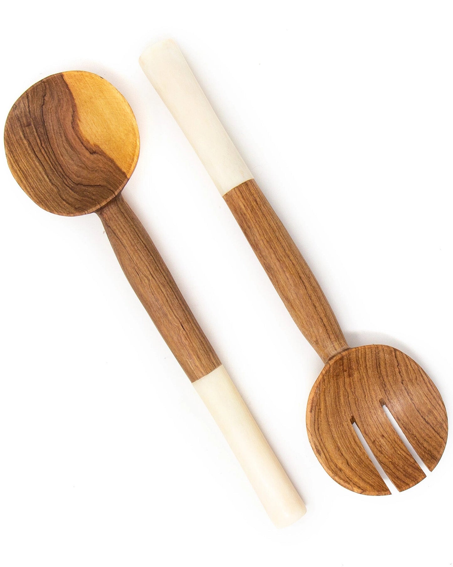 Olive Wood/Bone Inlay Salad Server (Set of 2)