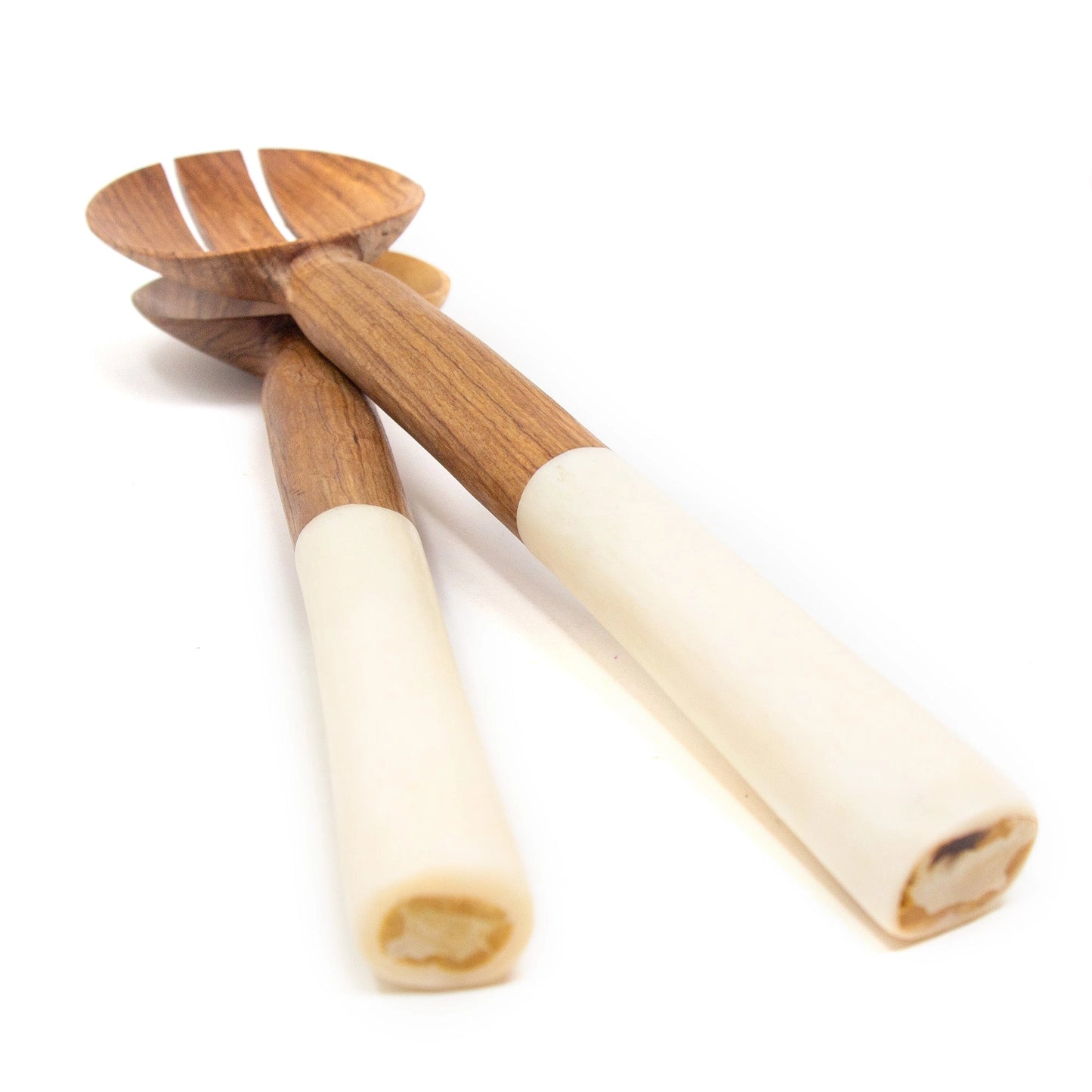 Olive Wood/Bone Inlay Salad Server (Set of 2)
