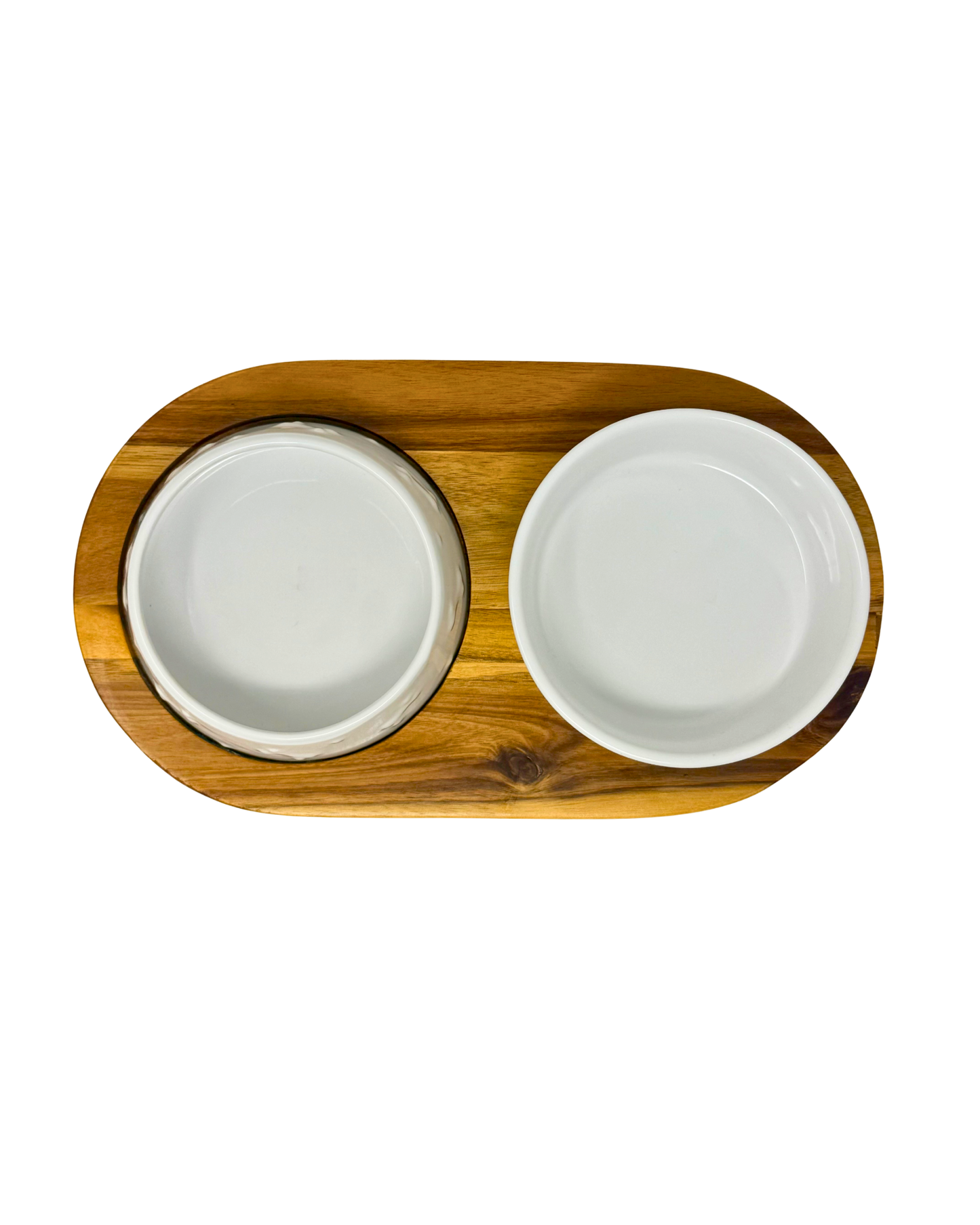 White Bones Ceramic Bowls with Stand