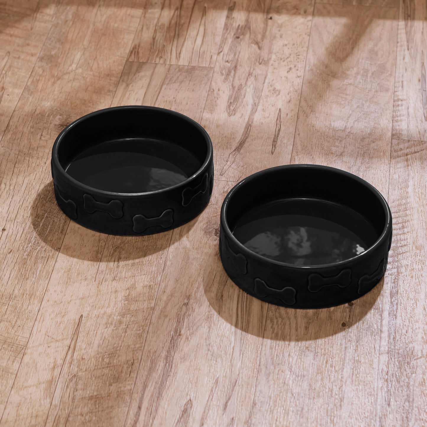 Black "Bones" Pet Bowl
