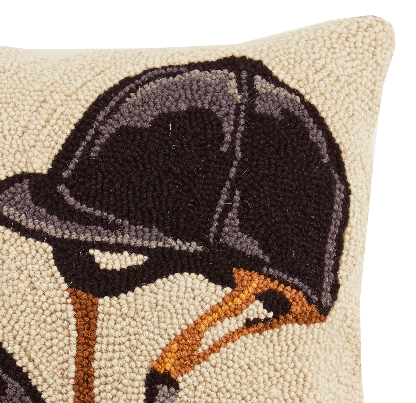 Equestrian Gear Wool Hook Pillow (16"x16")