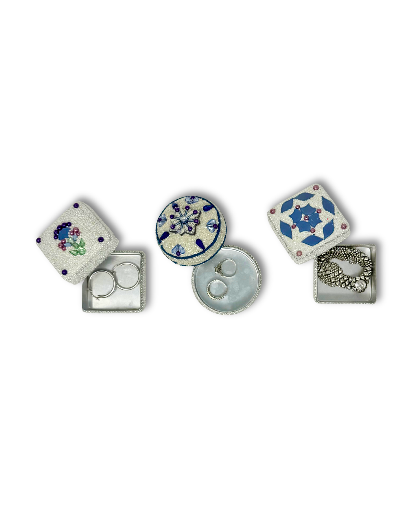 Indira 3-Piece Beaded Trinket Box