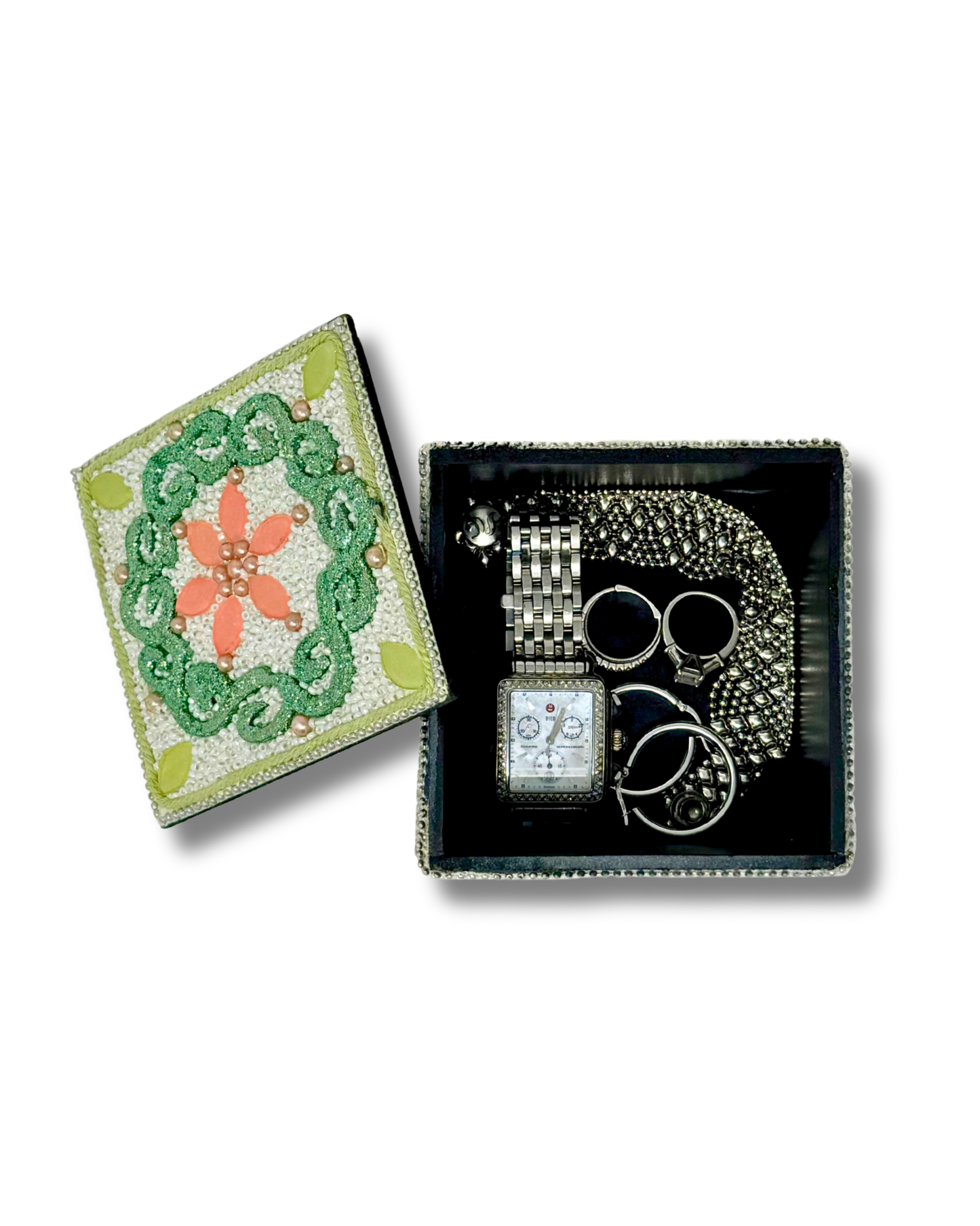 Nyra Beaded Jewelry Box