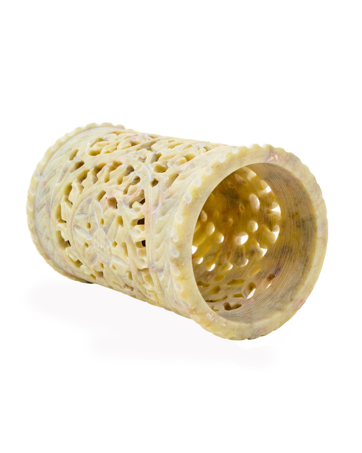 Botanical Fantasy Soapstone Pen Holder