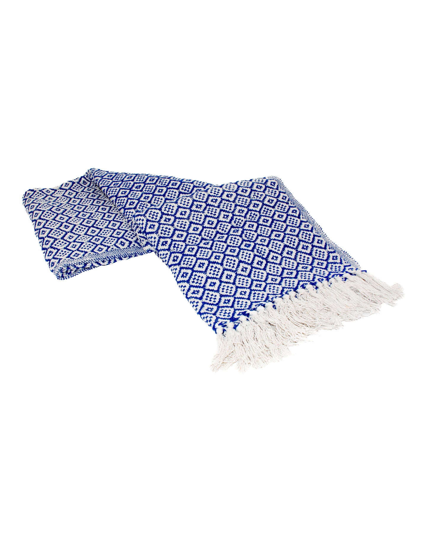 Recycled Cotton Decorative Throw with Tassels