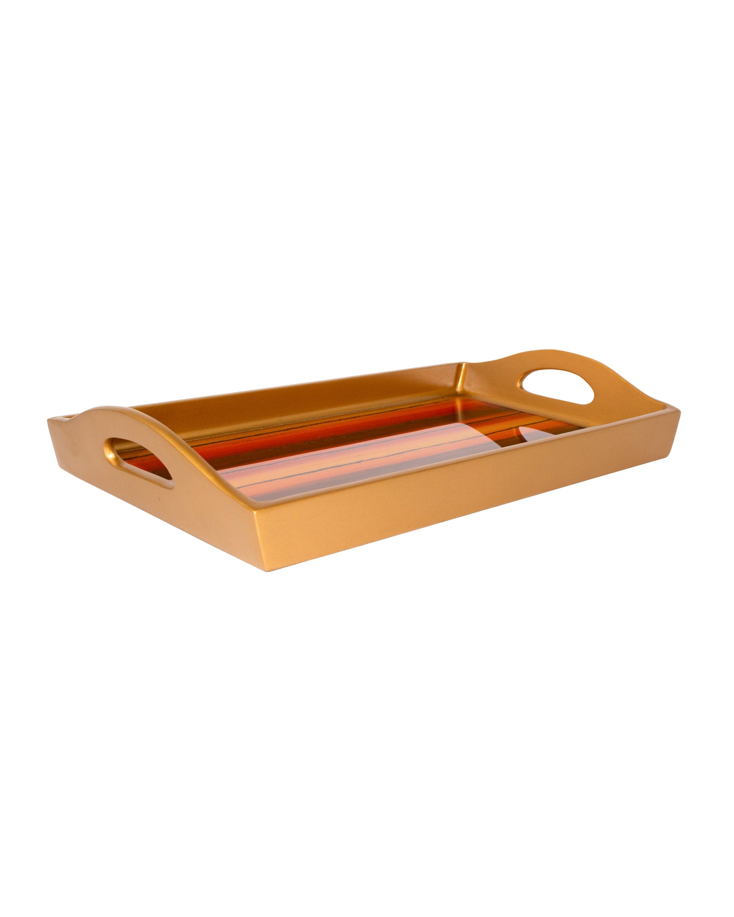 Handmade Inca Stripes Glass Tray