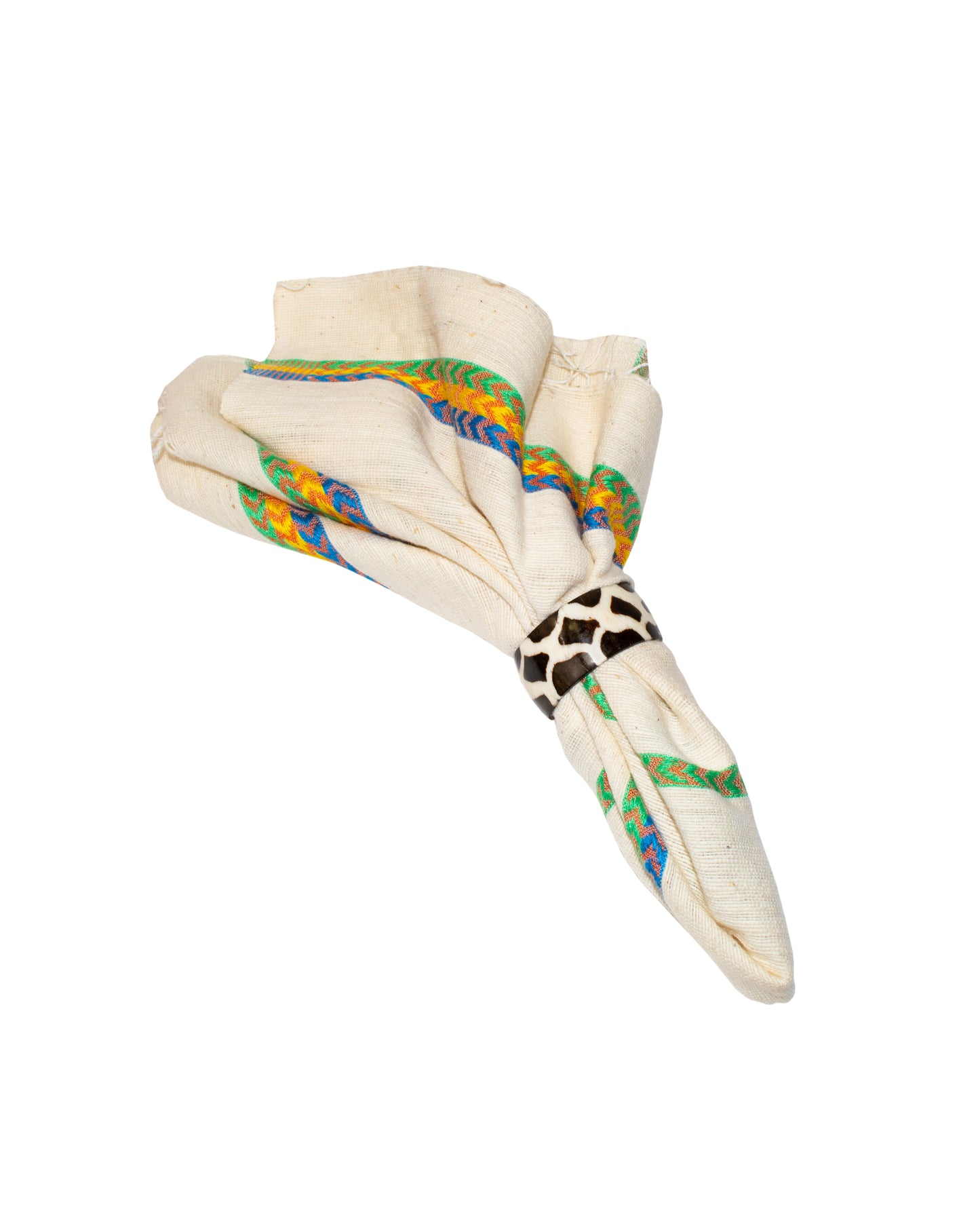 Giraffe Hand Painted Napkin Rings (Set of 6)