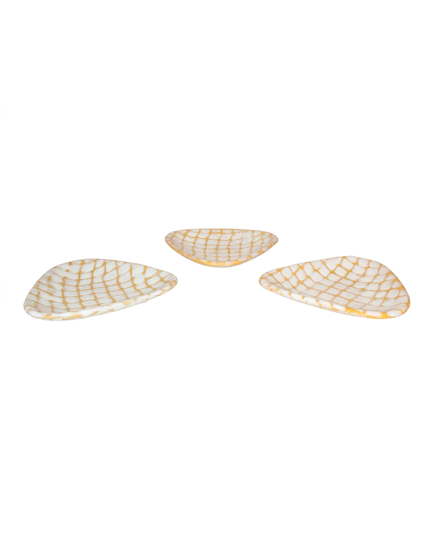 Lattice Triangular Appetizer Dish (Set of 3)