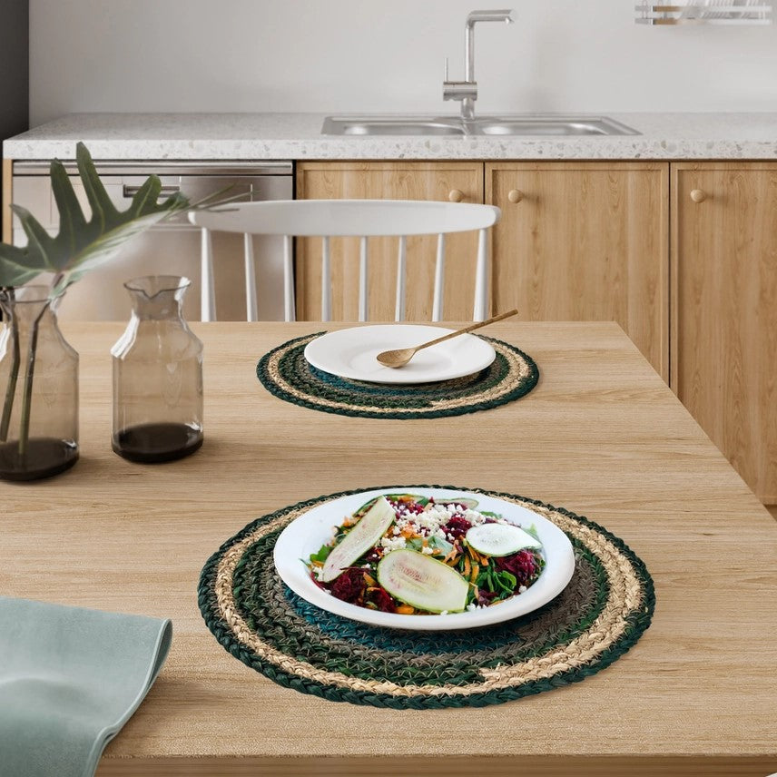 Swirl Woven Wicker Placemats (Set of 4)