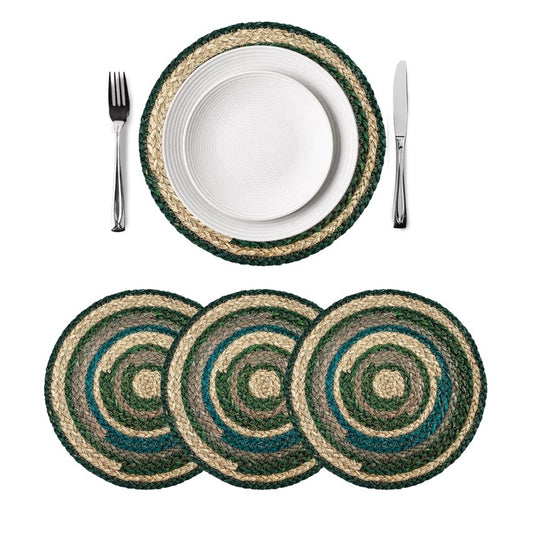 Swirl Woven Wicker Placemats (Set of 4)