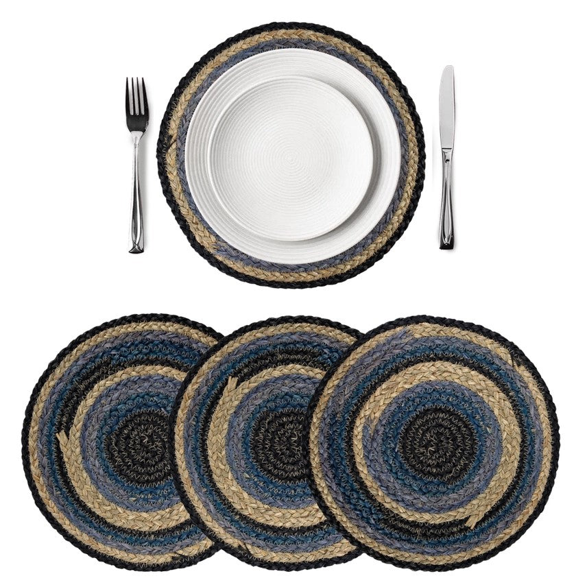 Swirl Woven Wicker Placemats (Set of 4)