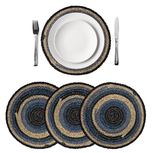 Swirl Woven Wicker Placemats (Set of 4)