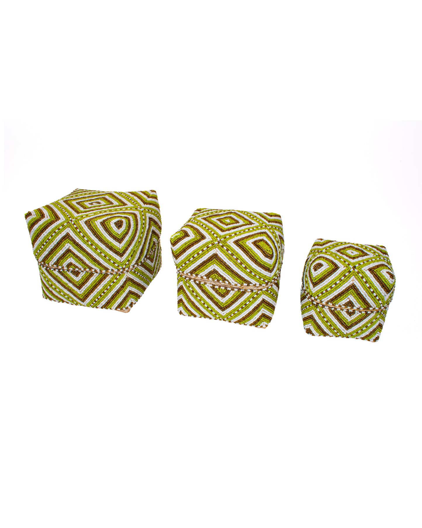 Gemi Balinese Beaded Boxes (Set of 3)