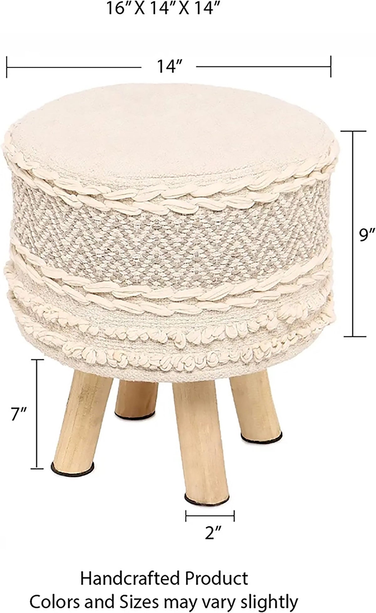 Namya Round Upholstered Stool