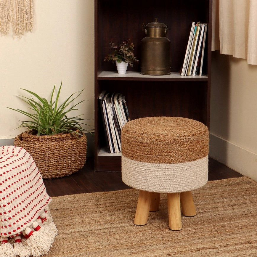 Rahi Round Upholstered Stool