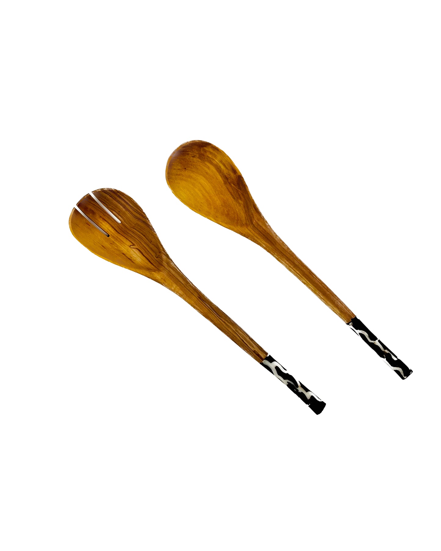 Duni Olive Batik Bone Salad Server (Set of 2)