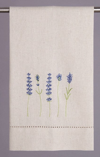 Lavender Floral Embroidered Guest Towel