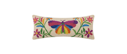 Otomi Butterfly Hook Pillow (20" x 8")