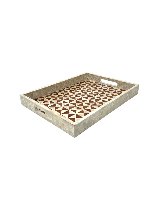 Lanh Mother of Pearl Tray 16"