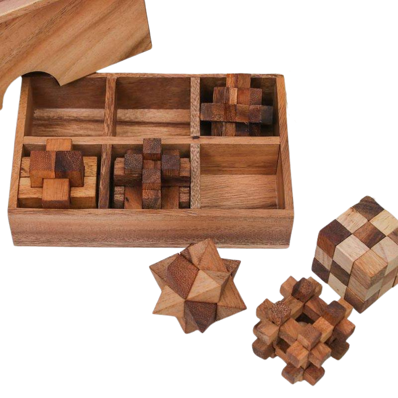 Maya 6-Piece Wood Puzzle Set