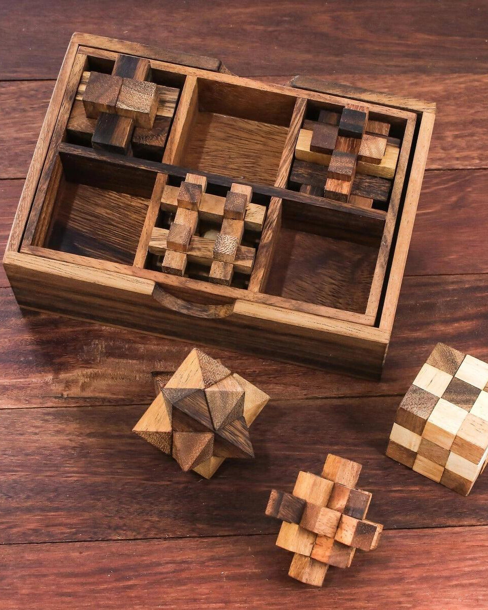 Maya 6-Piece Wood Puzzle Set