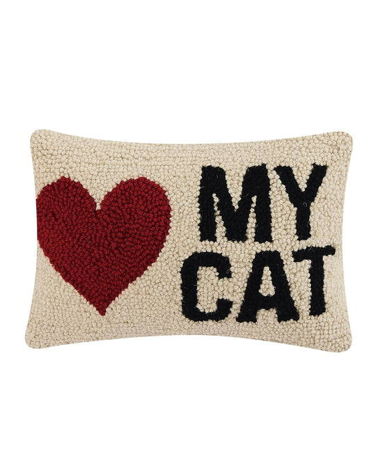 Love My Cat Pillow (12"x8")