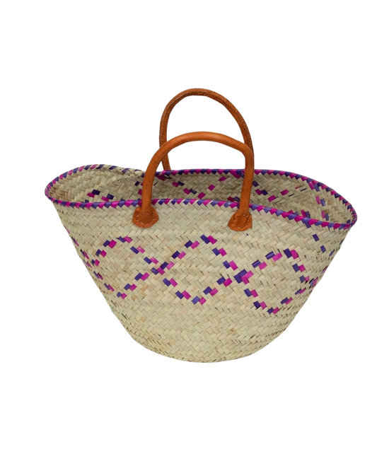 Kikapu Leather Handle Basket