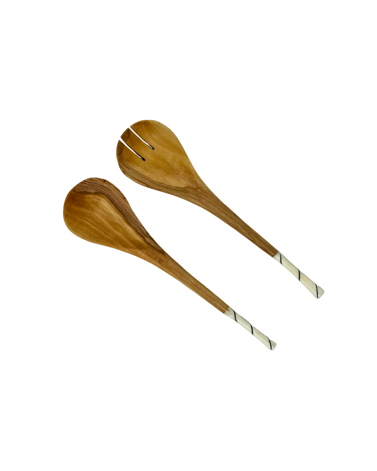 Kioni Olive Batik Bone Salad Server (Set of 2)