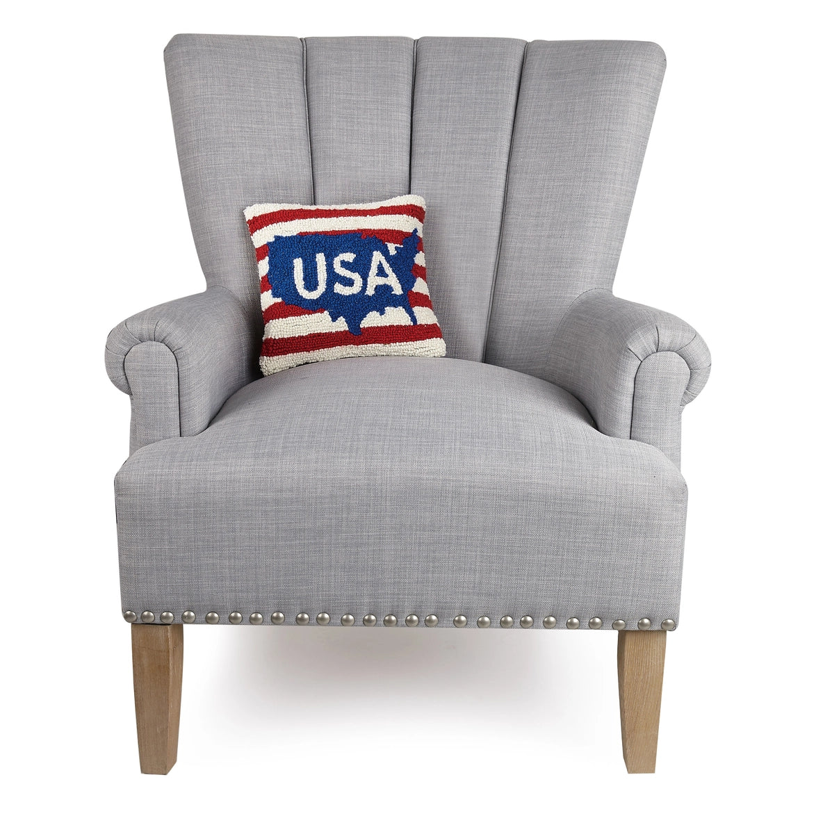 USA Wool Hook Pillow (10"x10")