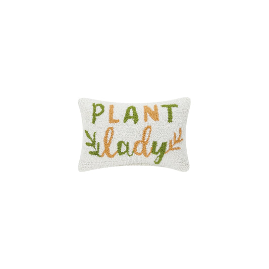 Plant Lady Wool Hooked Pillow (12"x8")