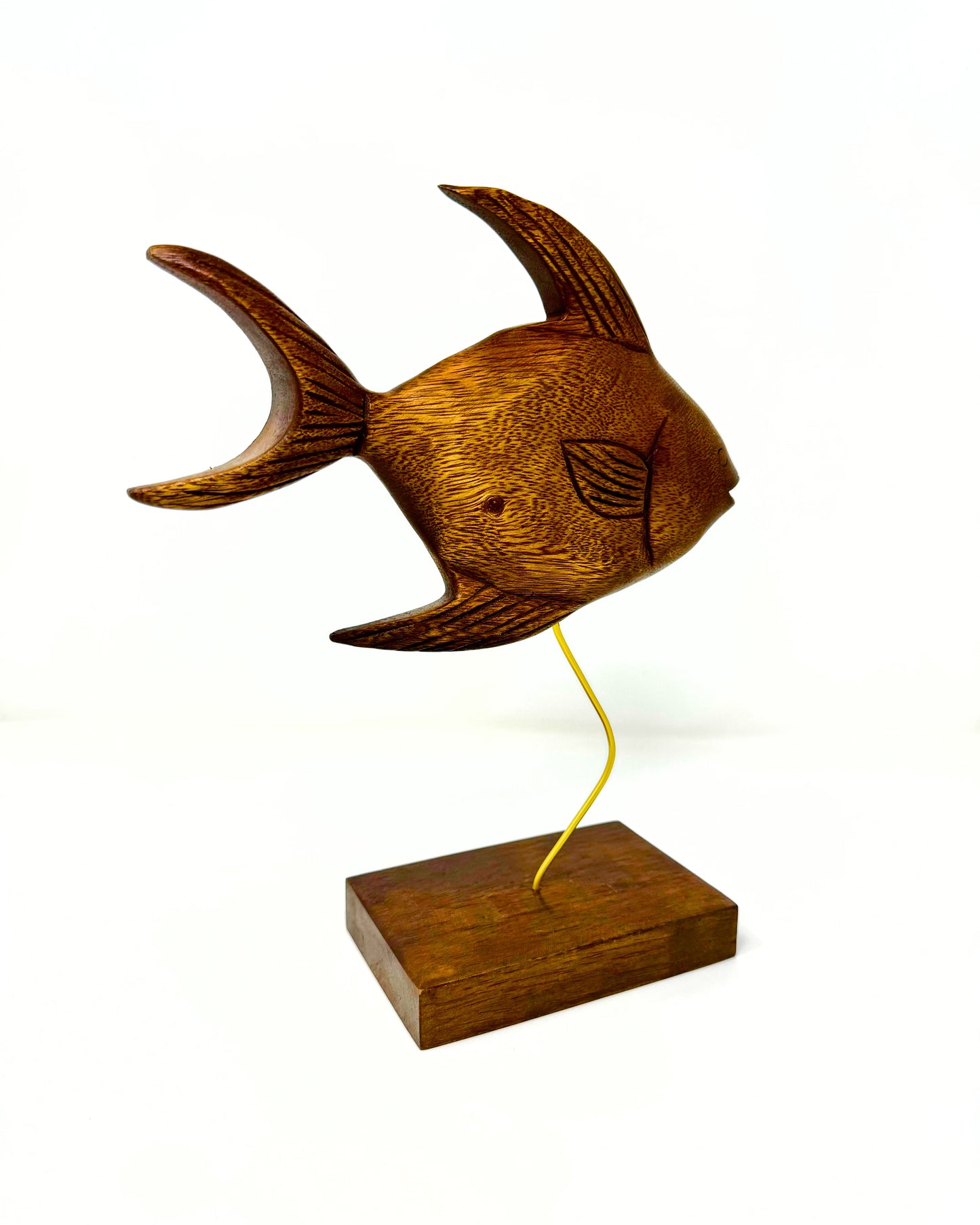 Wood Fish Tabletop Sculpture