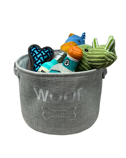 Woof Pet Toy Storage Basket (13.5"D x 10"H)