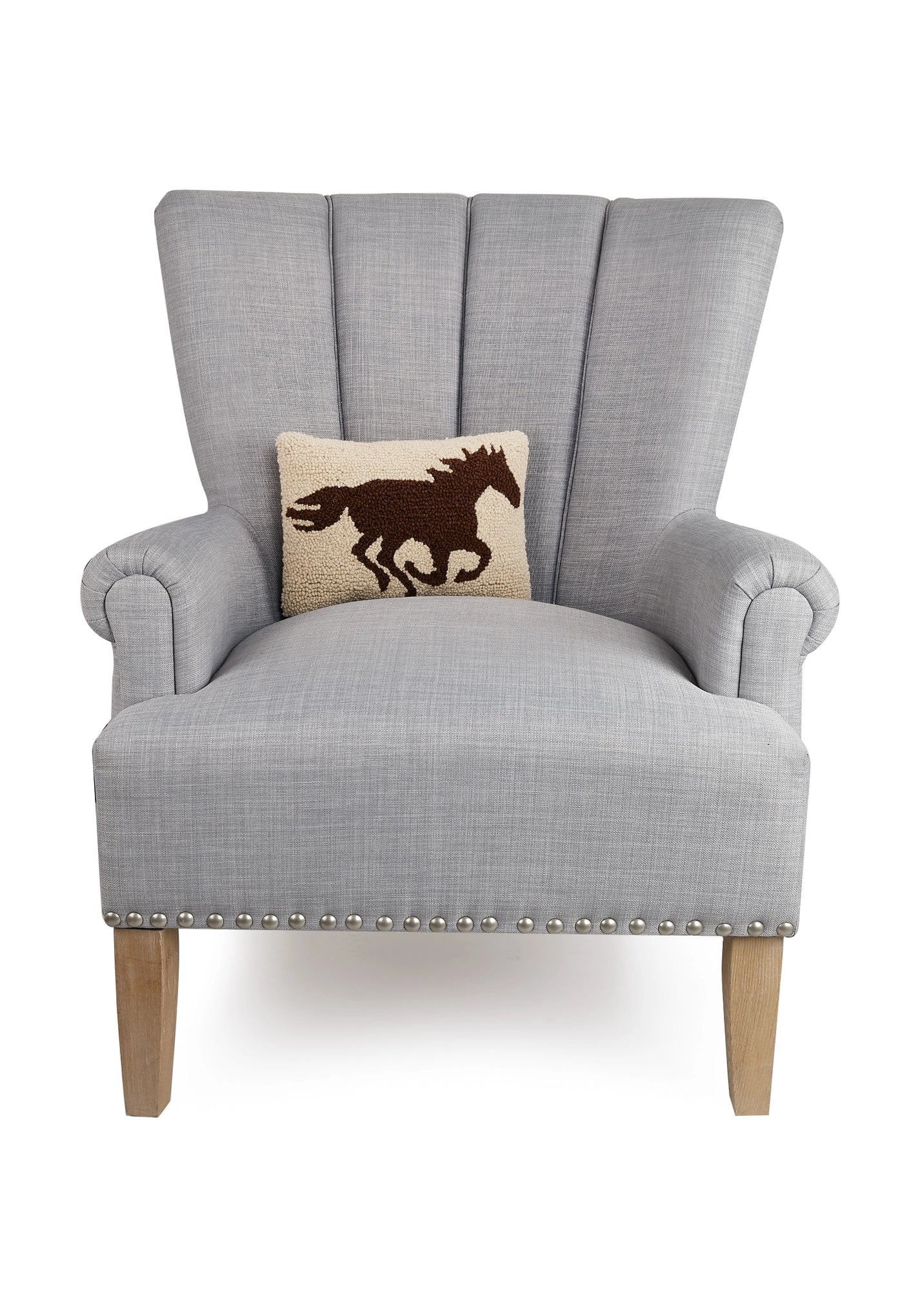 Stallion Wool Hook Pillow (12" x 8")