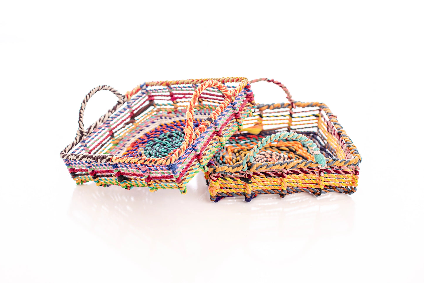 Sari Wrapped Wire Square Tray