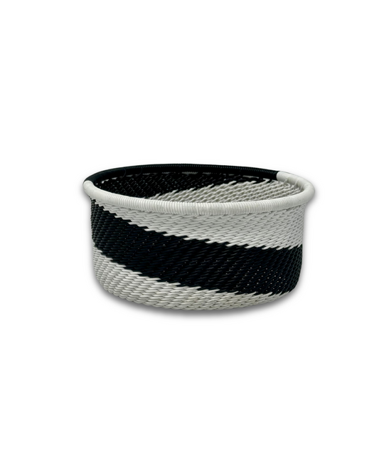 Talisa Telephone Wire Bowl (White/Black)