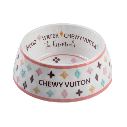 White Chewy Dog Bowl (Medium)