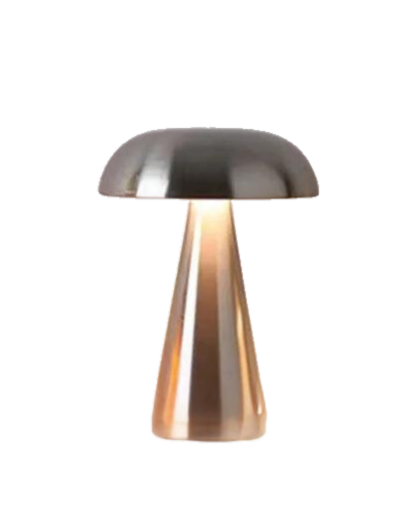 Mushroom Rechargeable Wireless Portable Led Lamp (Silver)