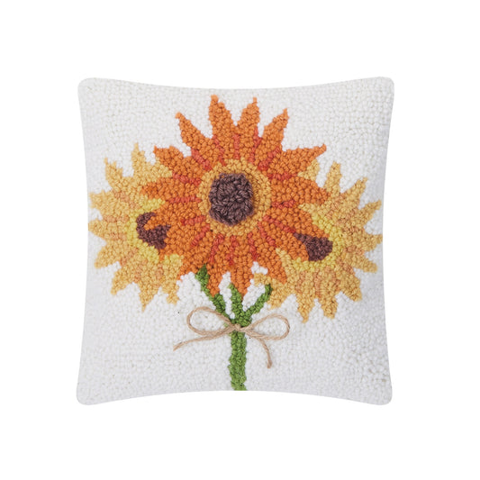 Fall Bouquet Wool Hook Pillow (10"x10")