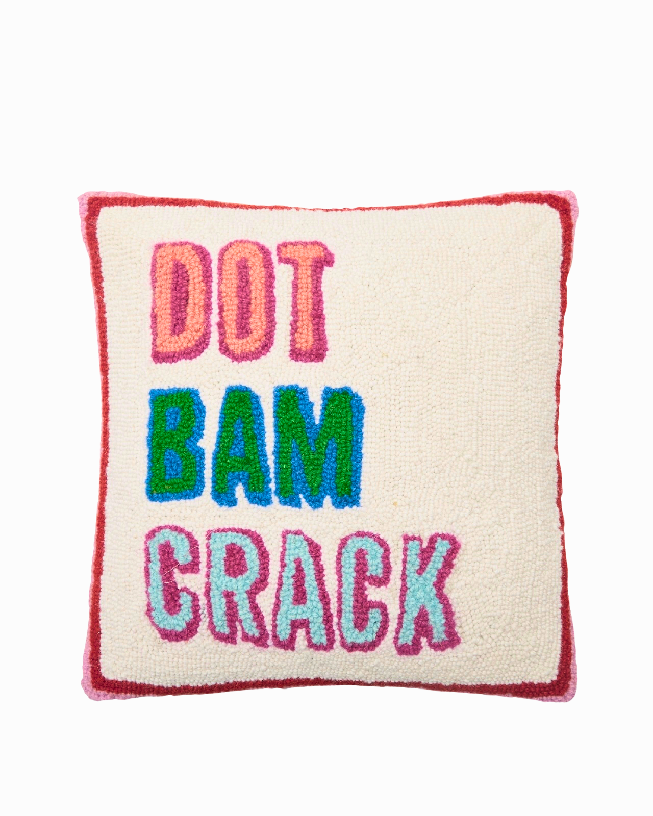 Dot Bam Crack Wool Hook Pillow (16x16)