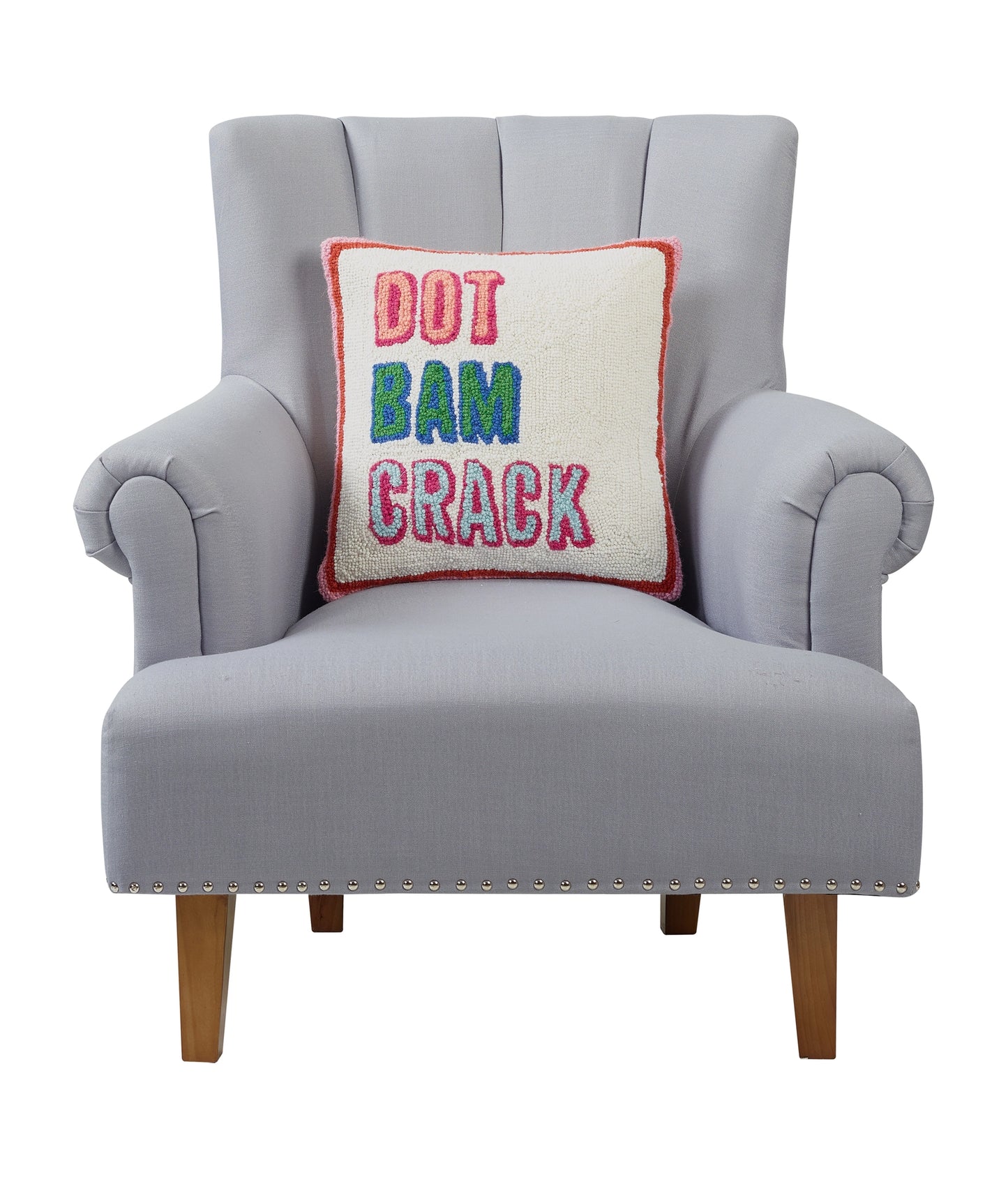 Dot Bam Crack Wool Hook Pillow (16x16)