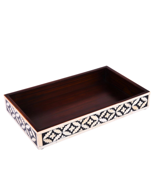 Amina Parlour Rummy Pattern Tray (10x6)